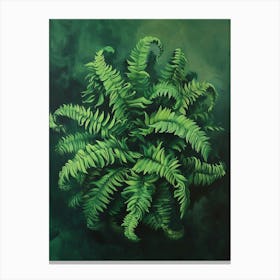 Upside Down Fern Painting 4 Canvas Print