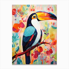 Bird Painting Collage Toucan 3 Canvas Print