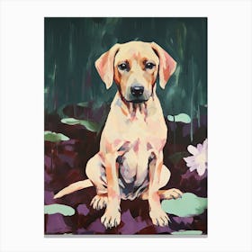 A Rhodesian Ridgeback Dog Painting, Impressionist 3 Canvas Print