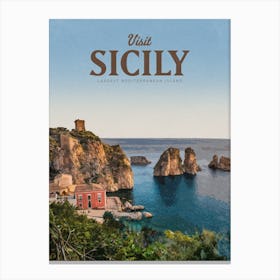 Visit Sicily Canvas Print