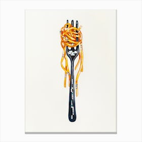 Disco Ball Pasta Fork Spaghetti Italian Kitchen Canvas Print