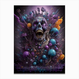 Skull With A Brain~Escape Clause ~Reimagined Canvas Print