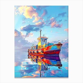 Boat On The Sea 1 Canvas Print