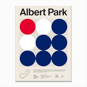 Mid Century Albert Park F1 Canvas Print