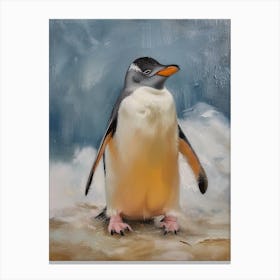 Adlie Penguin Livingston Island Oil Painting 4 Canvas Print