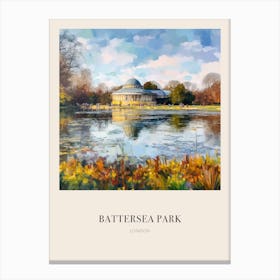 Battersea Park London United Kingdom 3 Vintage Cezanne Inspired Poster Canvas Print