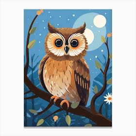 Baby Animal Illustration  Owl 1 Canvas Print