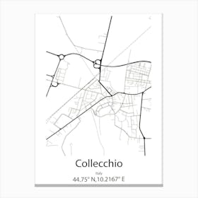 Collecchio,Italy Minimalist Map Canvas Print