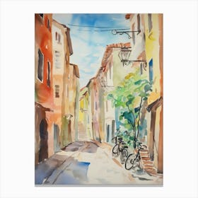 Forli, Italy Watercolour Streets 3 Canvas Print