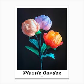 Bright Inflatable Flowers Poster Peony 3 Canvas Print