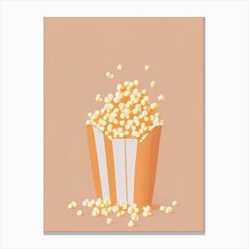 Caramel Popcorn Dessert Simplicity Flower Canvas Print