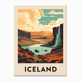 Vintage Travel Poster Iceland 9 Canvas Print