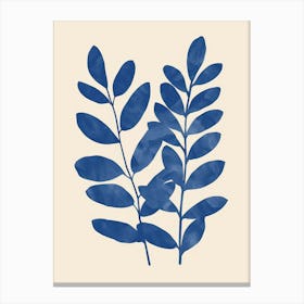 Blue Leaves 32 Canvas Print