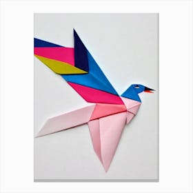 Swan Origami Bird Canvas Print