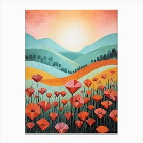 Meadow Abstract Minimalist 3 Canvas Print