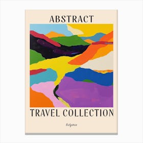 Abstract Travel Collection Poster Bulgaria 5 Canvas Print