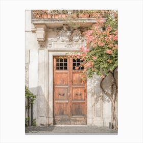 Floral Entry In Rome Canvas Print