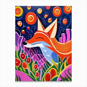 Abstract Happy Fox 2 Canvas Print