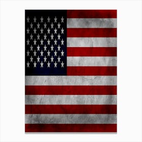 United States Flag Texture Canvas Print