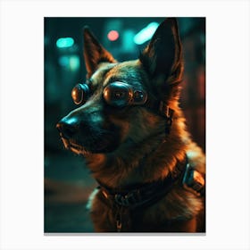 Dog With Goggles 1 Canvas Print