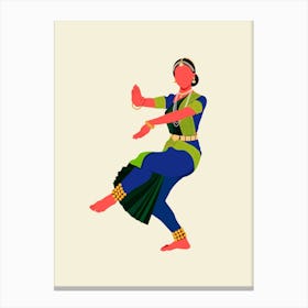 Indian Dance Bharatnatyam Tamil Nadu Print Canvas Print