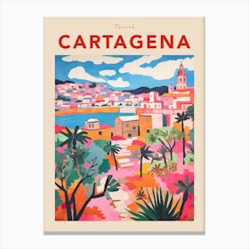 Cartagena Spain 5 Fauvist Travel Poster Canvas Print