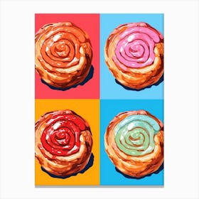 Pop Art Inspired Viennese Swirl 3 Canvas Print