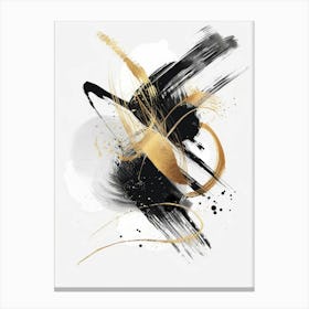 Abstract Black And Gold Painting 57 Canvas Print