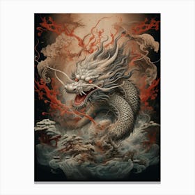 Chinese Calligraphy  Dragon 4 Canvas Print