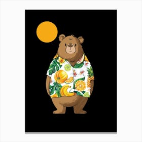 Summer Brown Bear Canvas Print