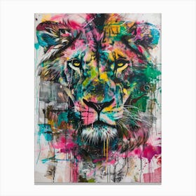 Colorful Lion Canvas Print