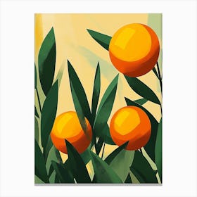 Oranges On A Tree Canvas Print