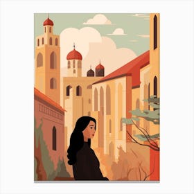 Azerbaijan 2 Travel Illustration Canvas Print