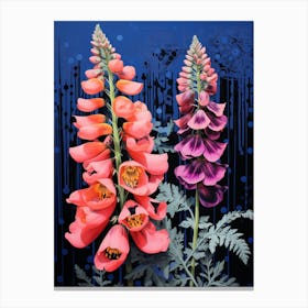 Surreal Florals Aconitum 2 Flower Painting Canvas Print