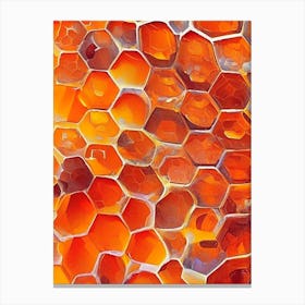 Close Up Of Honeycomb  2 Painting Canvas Print