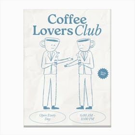 Coffee Club Kitchen | Coffee Lover’s Club | Coffee Bar 15 Canvas Print