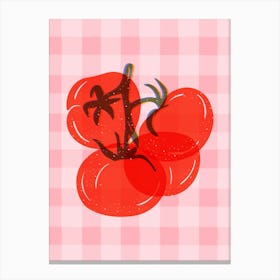 Red Tomatoes On A Table Canvas Print