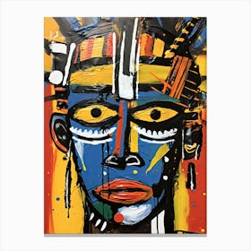 African Head Basquiat style Canvas Print