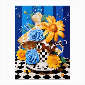 'Flowers In A Cup' Canvas Print