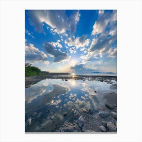 Reflection Of The Sky In The Water Canvas Print
