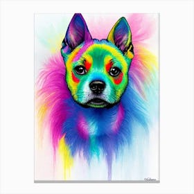 American Hairless Terrier Rainbow Oil Painting dog Canvas Print