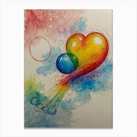Default Draw Me Funny A Heart Made Of Soap Bubbles Reflecting 0 Canvas Print