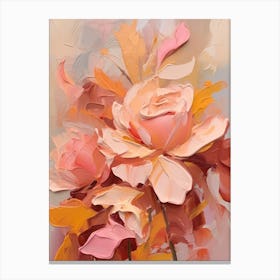 Fall Flower Painting Rose 2 Canvas Print