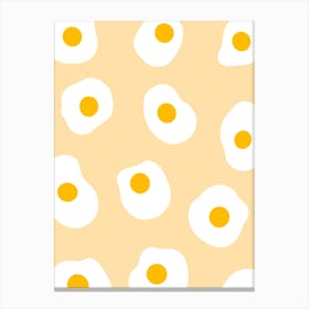 Fried Eggs Pattern Canvas Print