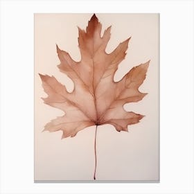 A Leaf In Watercolour, Autumn 2 Canvas Print