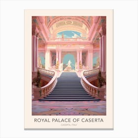 Royal Palace Of Caserta Italy Travel Poster Canvas Print