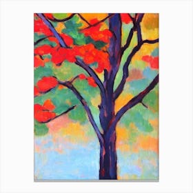 Pitch Pine tree Abstract Block Colour Canvas Print