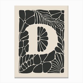 Botanical Letter D No 0744 Canvas Print