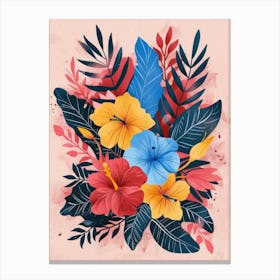 Watercolor Hibiscus Canvas Print