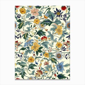 Inspiring Floral London Fabrics Floral Pattern 3 Canvas Print
